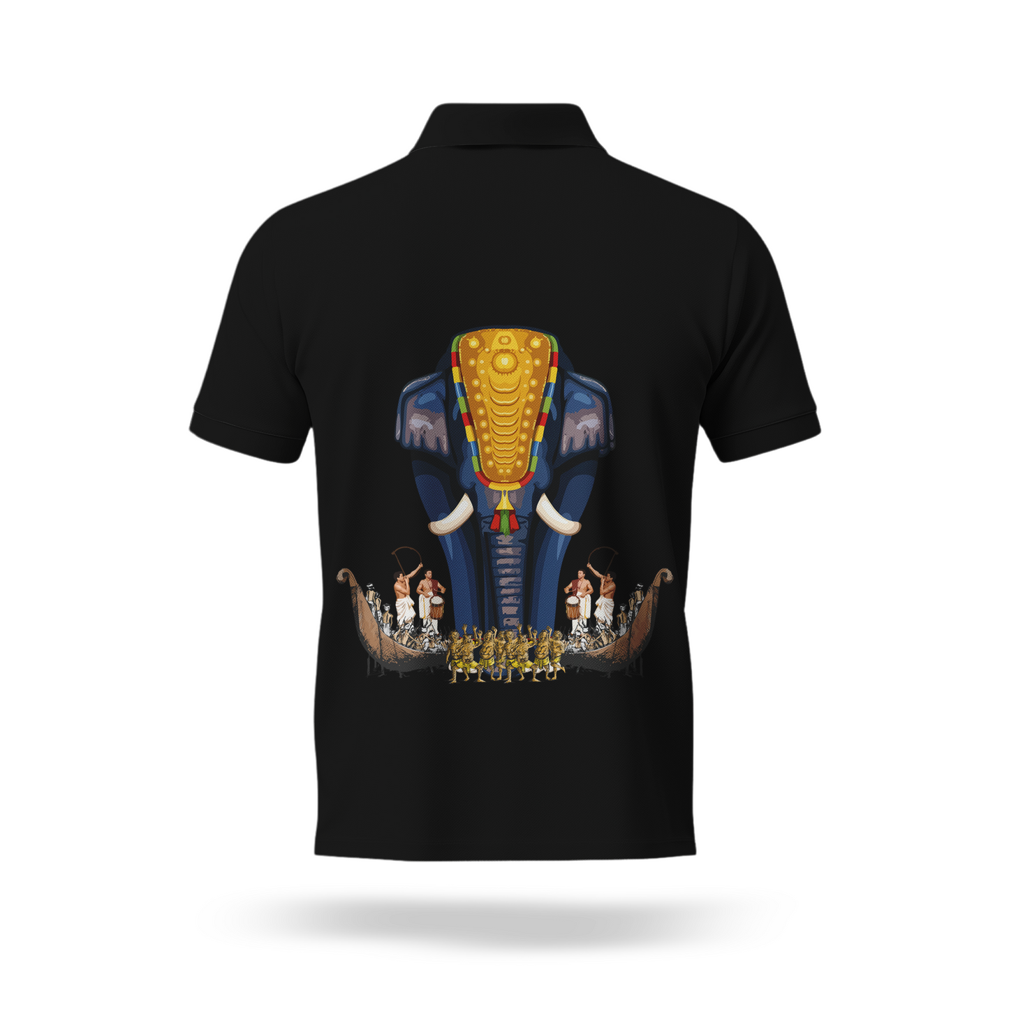 Elephant Meets the Backwaters Polo T Shirt