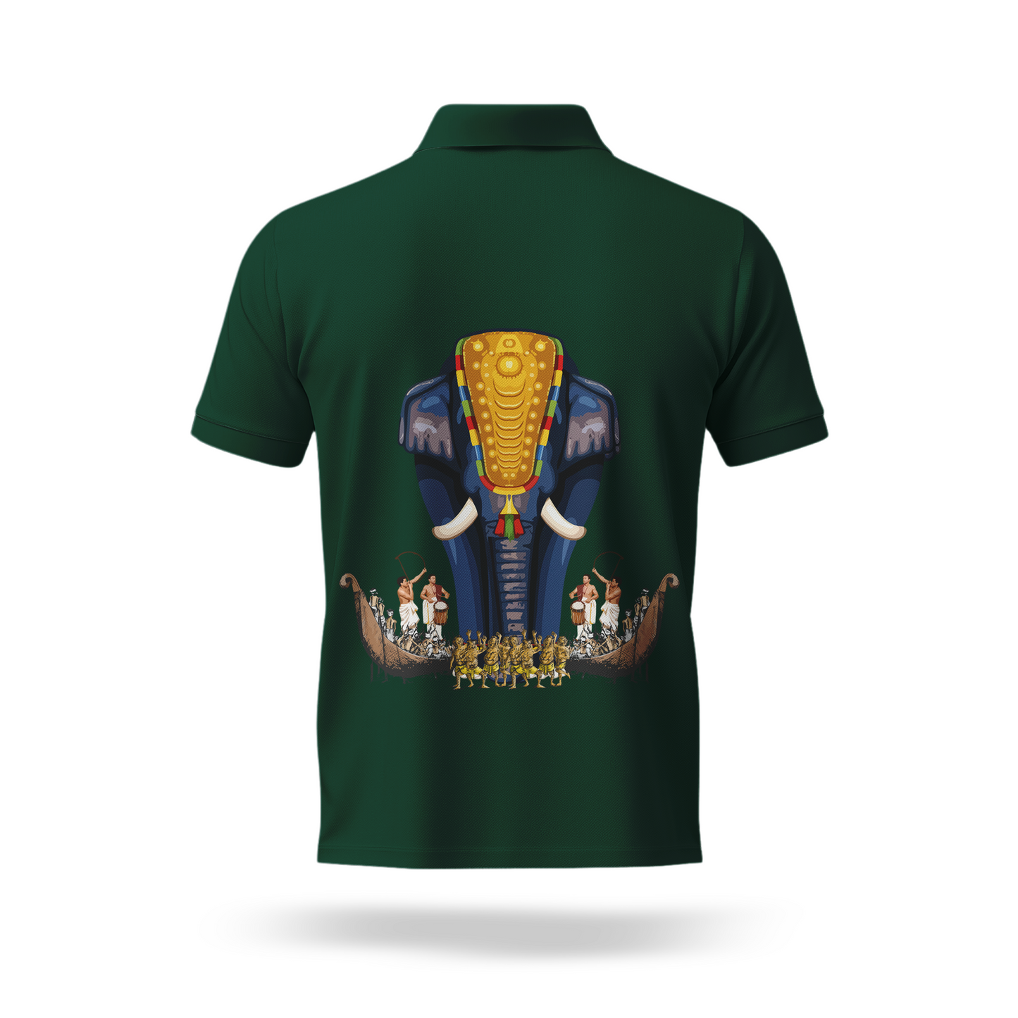 Elephant Meets the Backwaters Polo T Shirt