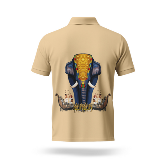Elephant Meets the Backwaters Polo T Shirt