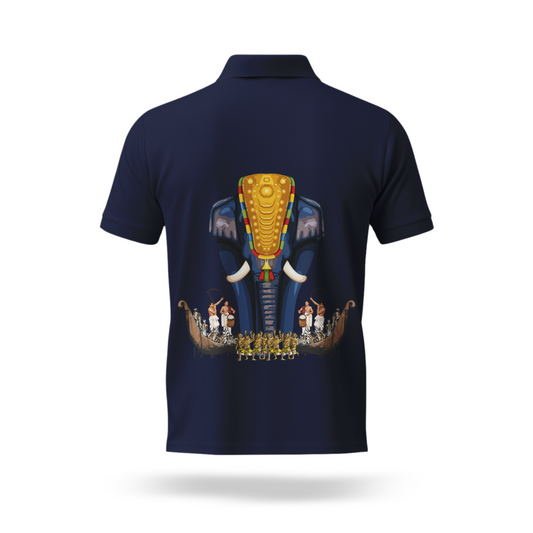Elephant Meets the Backwaters Polo T Shirt