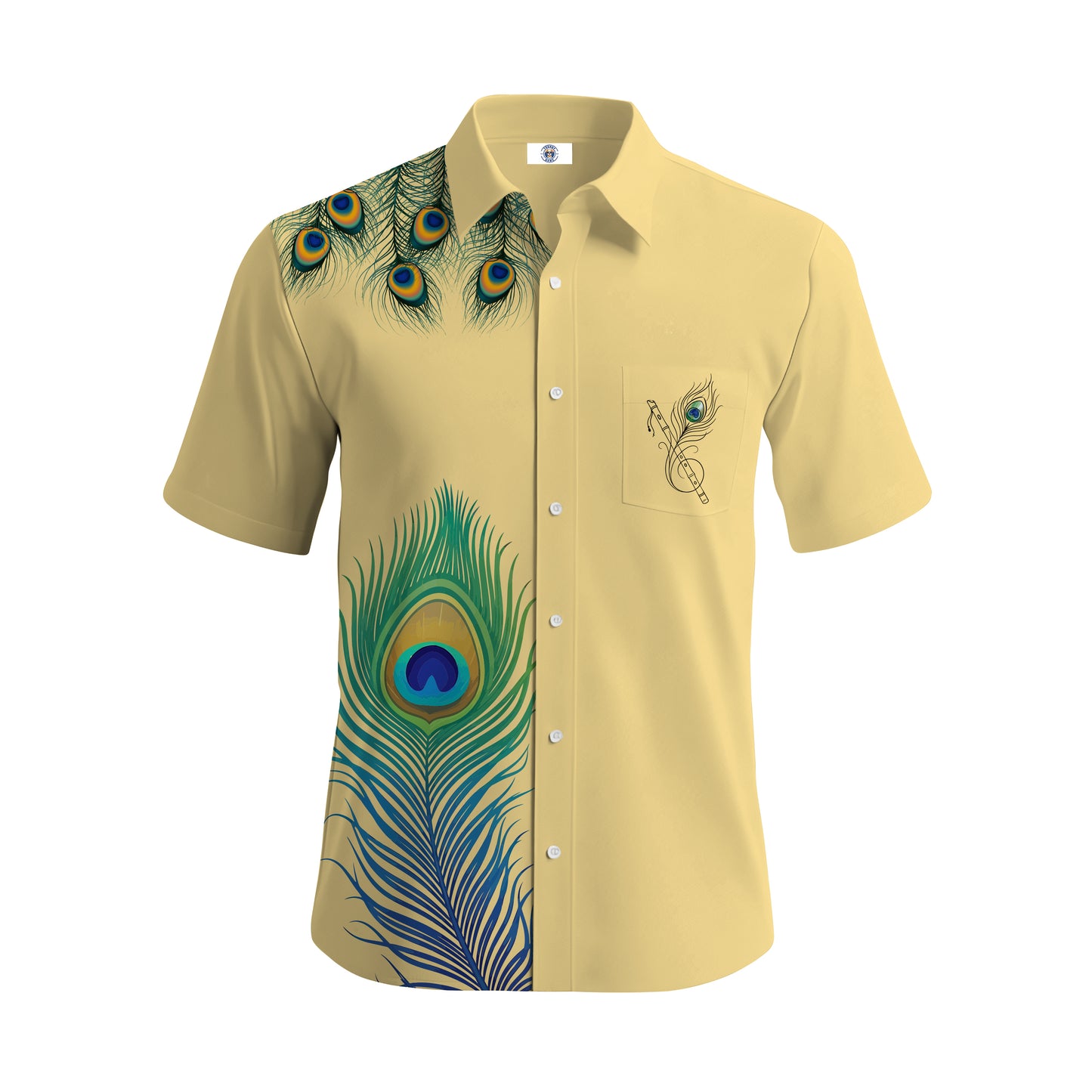 Peacock Feather Half Hand Premium Shirt