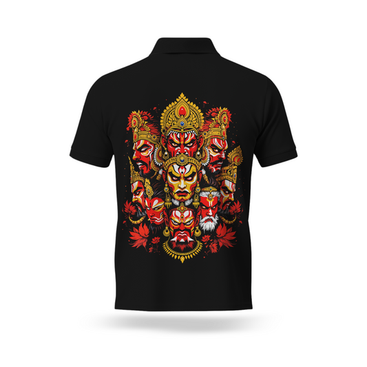Theyyam Face Polo T Shirt